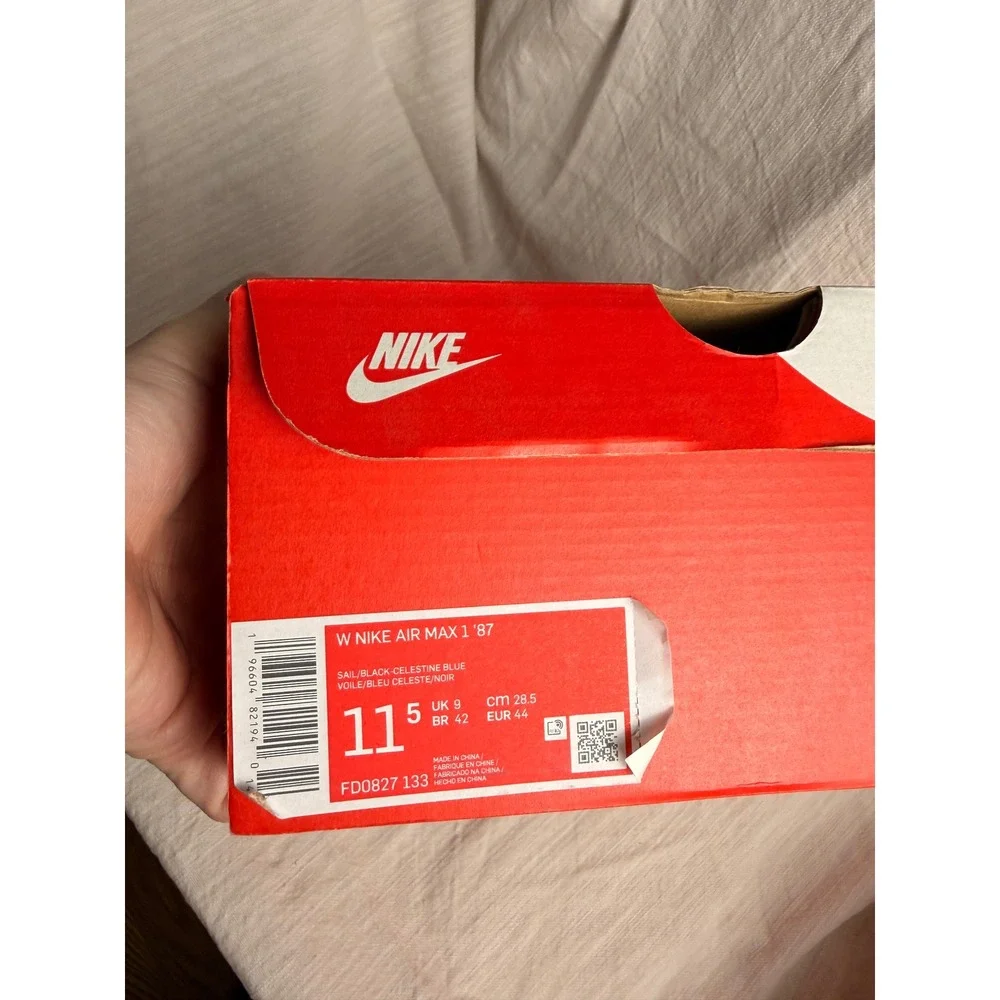 Nike Air Max 1 87 Great Indoors Animal Print Sail Black FD0827-133 Womens 11.5